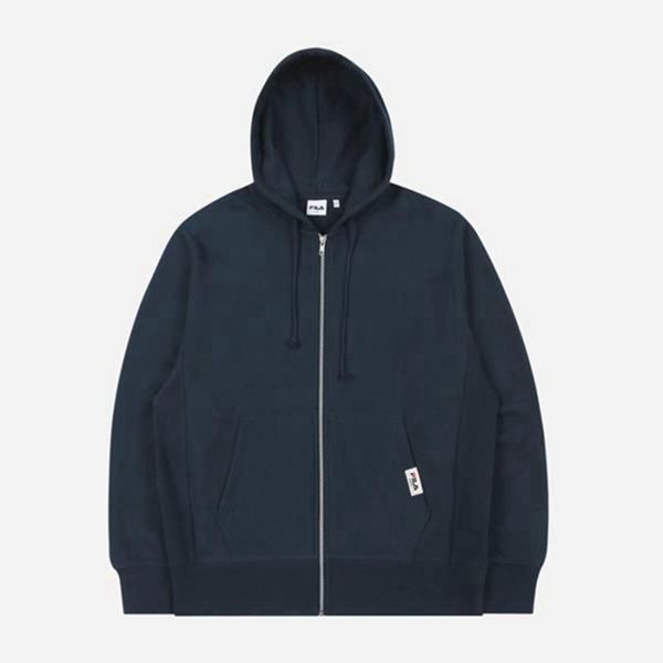 Jaquetas Fila Homem Azul Marinho - Fila Small Linear Hooded Zip Loja Online Portugal,COEF-36745